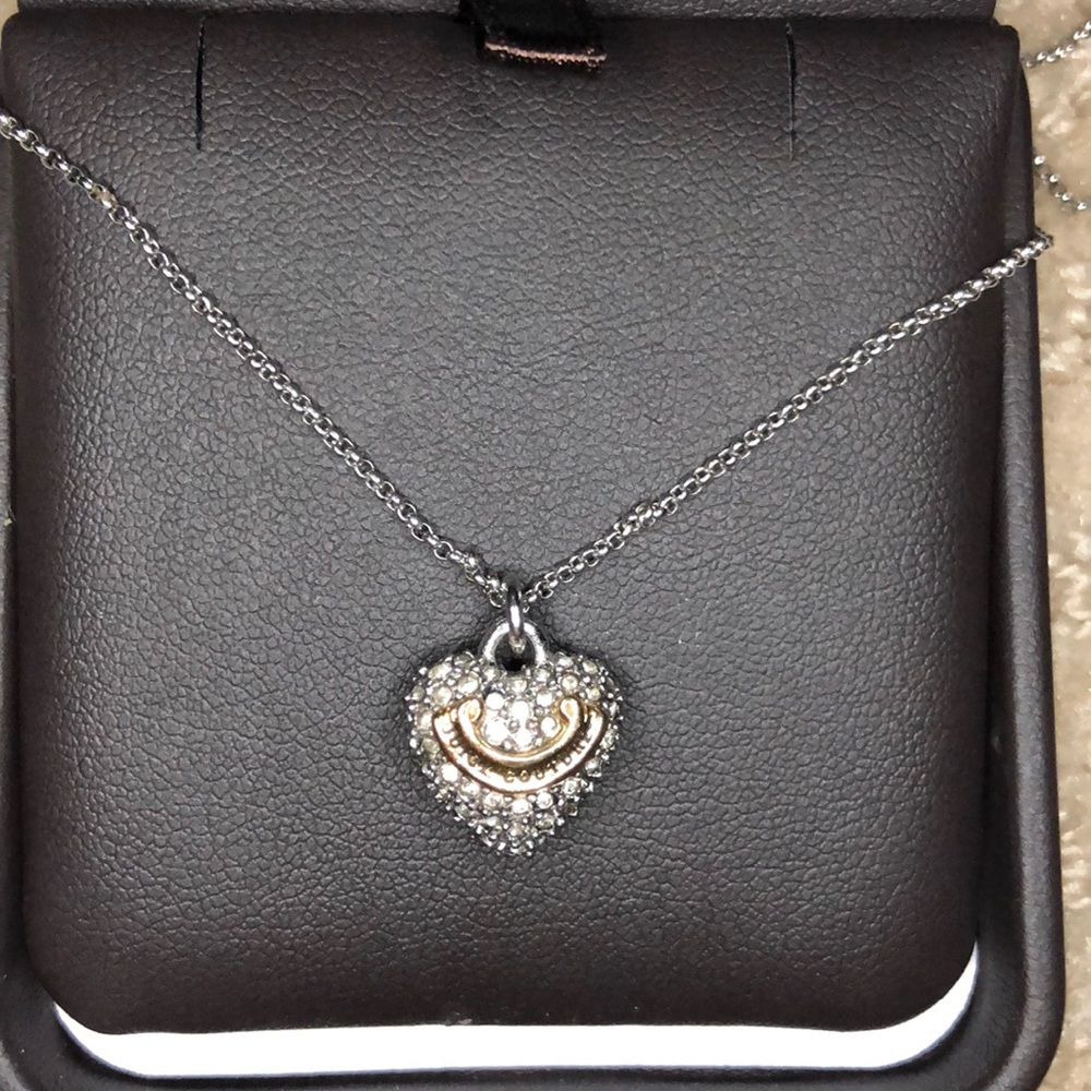 Juicy couture heart bedazzled necklace